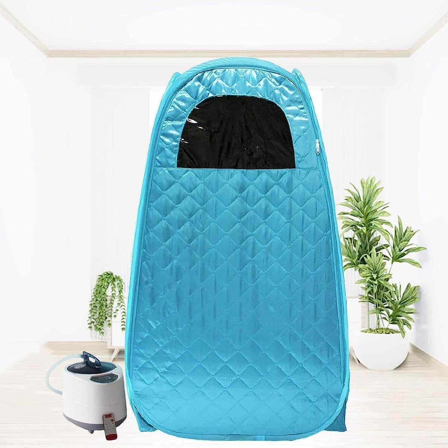 Dampfsauna Tragbare Sauna für zuhause Mini Mobile Home Sauna Generator für Sauna Spa Größeres Saunazelt Tragbare Dampfbad-Sauna Dampf Falt Sauna Kabine （Nur für Personen unter 5,78 ft geeignet）Eu Plug