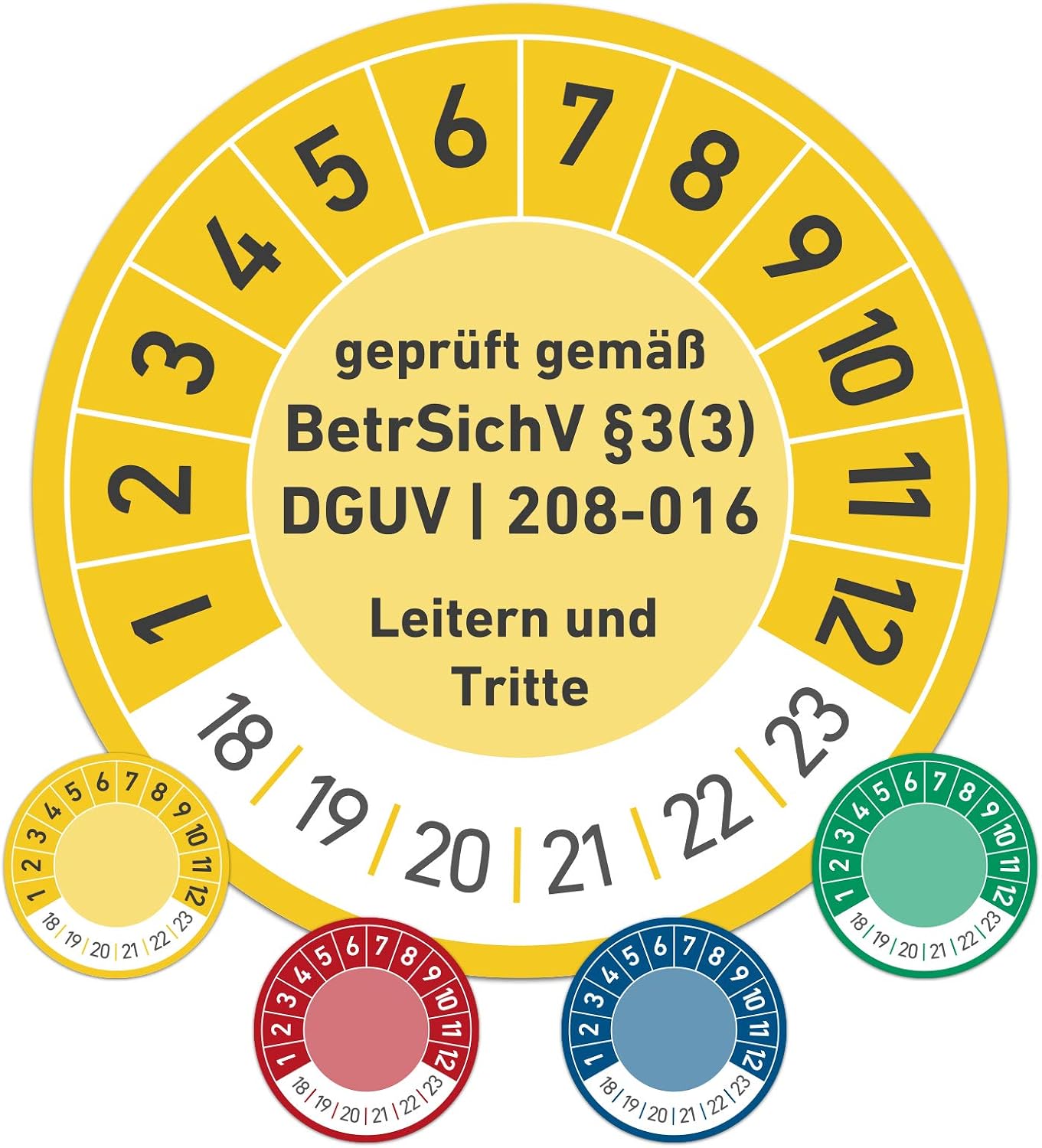 MPG Medizintechnik Wartungsplakette Prüfplakette Wartung 20mm blau