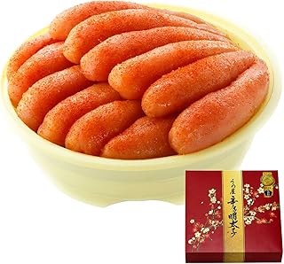 うめ屋 お歳暮 辛子明太子 (無着色) 650g 樽入り 一本物 モンドセレクション 18年 金賞受賞