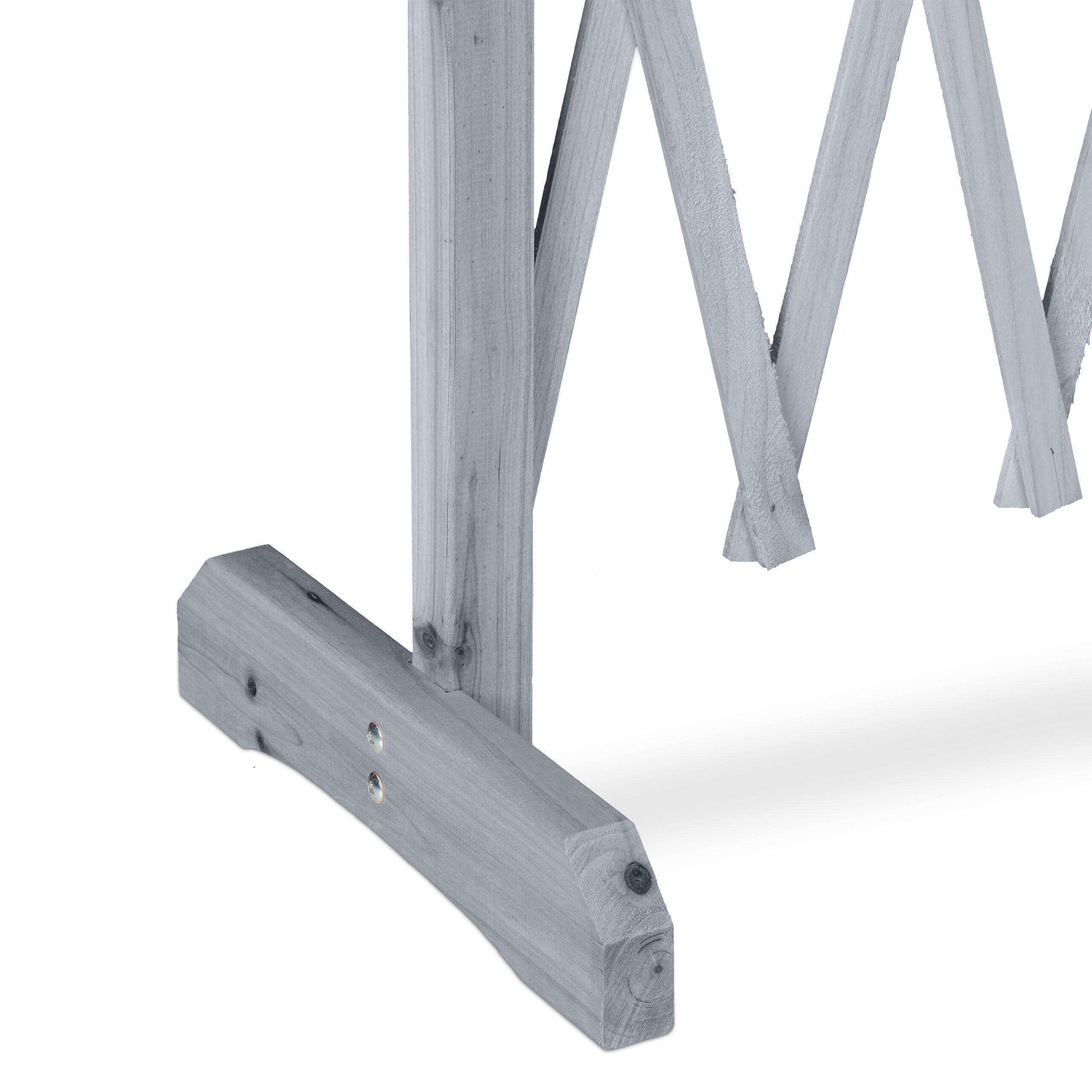 Relaxdays Grigliato in Legno per Rampicanti, Allungabile 275 cm, Graticolato per Piante, Giardino e Balcone, Grigio