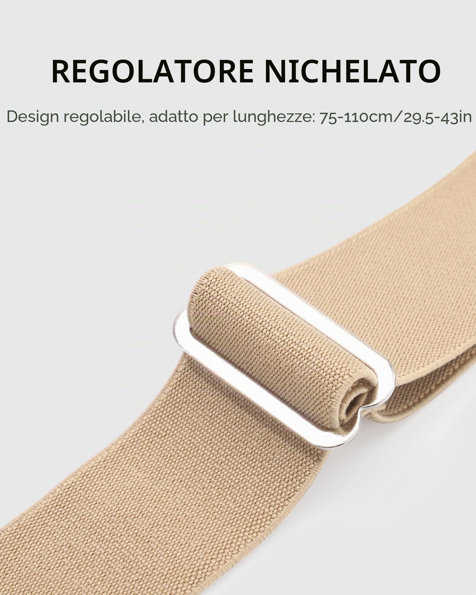 Kajeer Bretelle Uomo in Pelle Genuina - Bretelle a Bottone per Pantaloni Elastiche Regolabili a Forma Y per Matrimonio, Festa e Affari