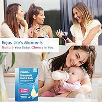 Vista 2 de Papablic 24 tiras de prueba de alcohol para leche materna, resultados rápidos en 2 minutos, tiras de prueba de alcohol para madres que amamantan