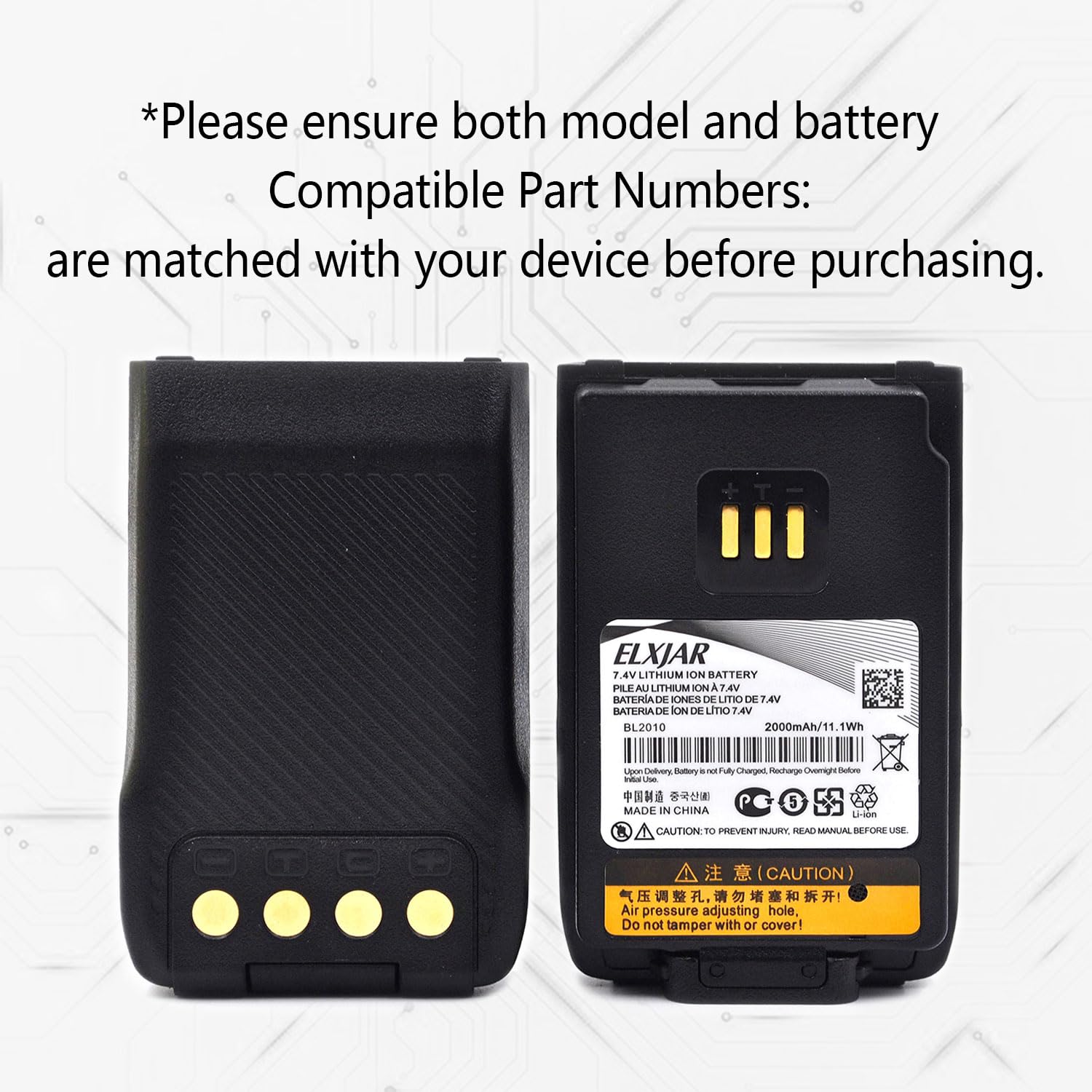 Batteria BL2010 2000mAh per Hytera PD502 PD602 PD500