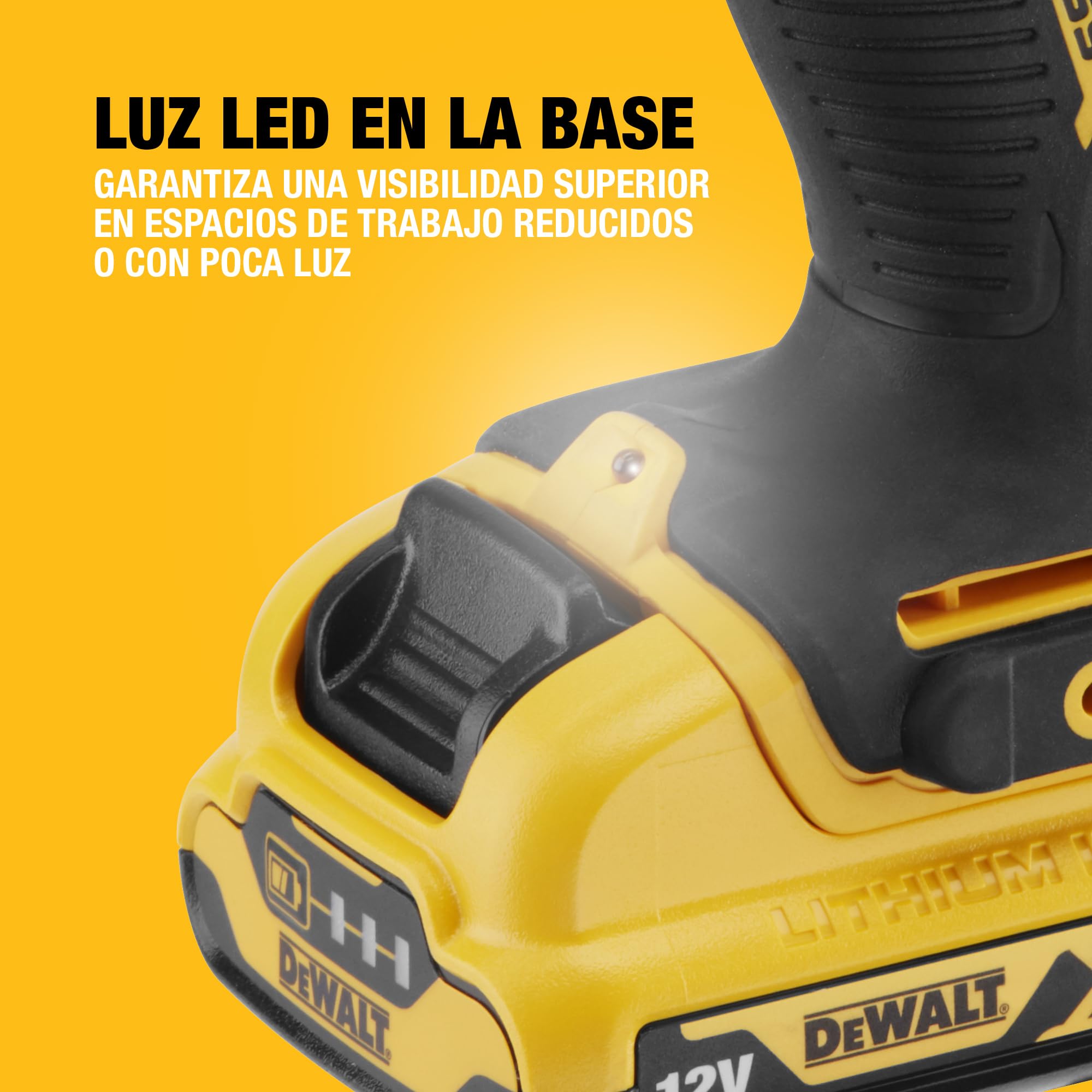 DEWALT Taladro percutor sin escobillas XR 12V con 2 baterías XR Li-Ion de 2Ah y un cargador en caja TSTAK, DCD706D2-QW