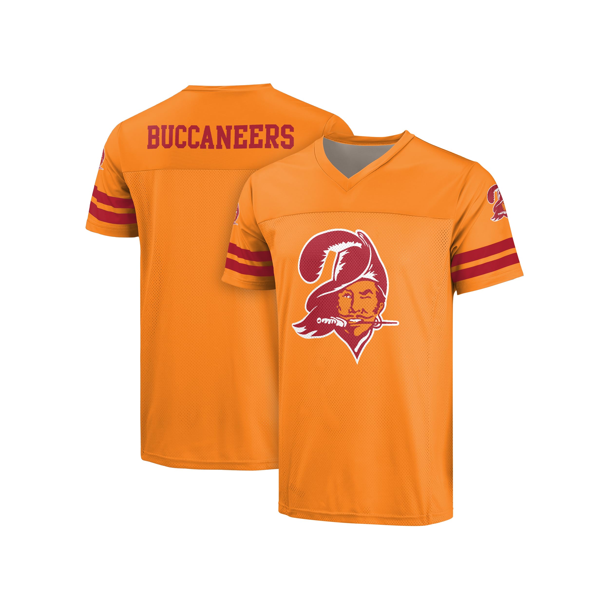 FOCO NFL Men's Officially Licensed Throwback Retro Primary Logo Game Day Football Jersey