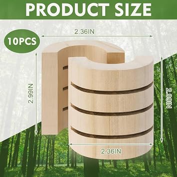 10 Pcs Termite Bait Station Monitoring Wood Replacement Insert Termite Stakes Bait Stations Wood Bases for Garden, Farms Monitoring System Detects Activity No Termiticide Included