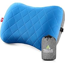 Hikenture Camping Pillow with Removable Cover - Ultralight Inflatable Pillow for Neck Lumbar Support - Upgrade Backpacking Pillow - Washable Travel Air Pillows for Camping, Hiking, Backpacking