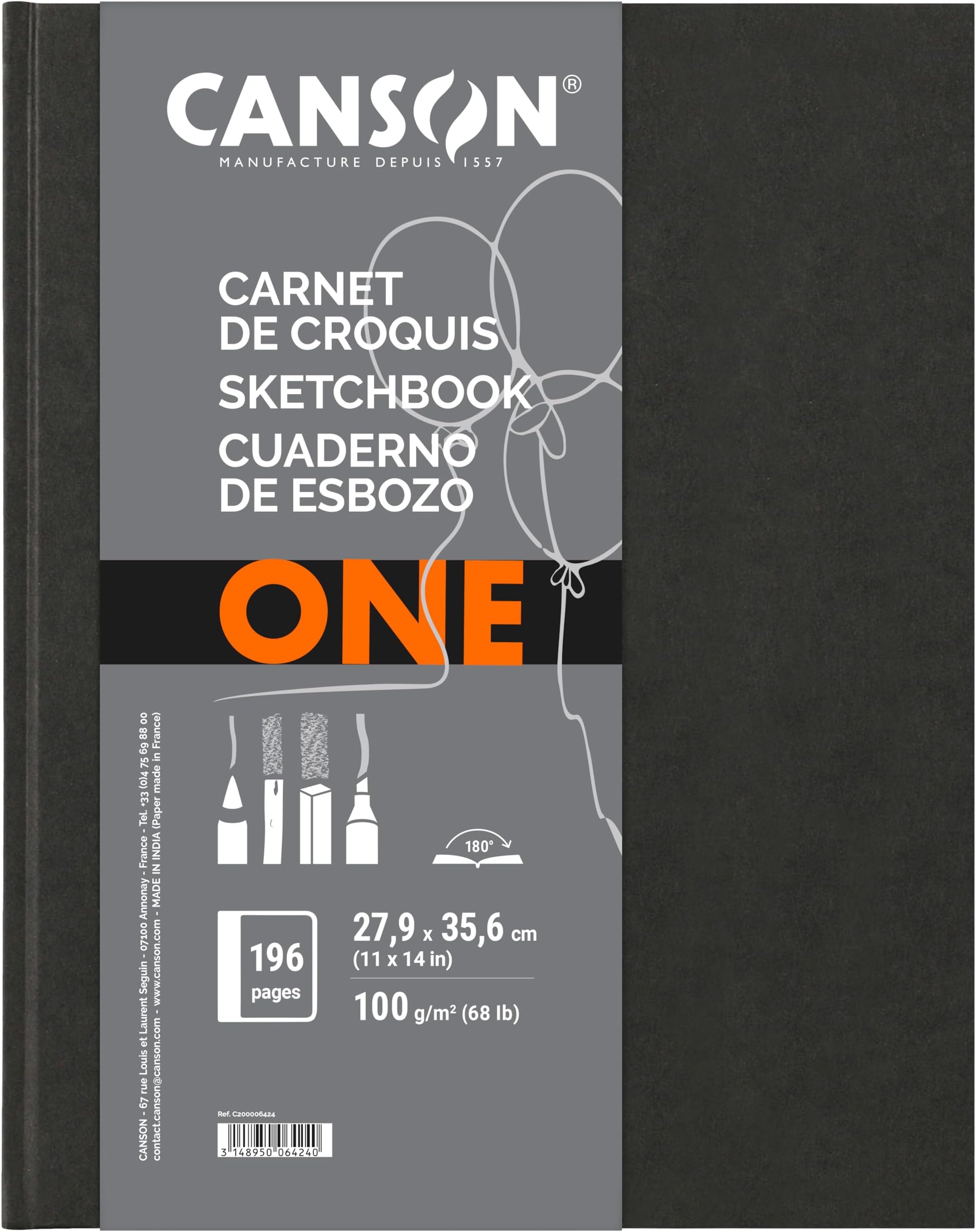 Canson One Hardbound Book, 11cm x 14cm