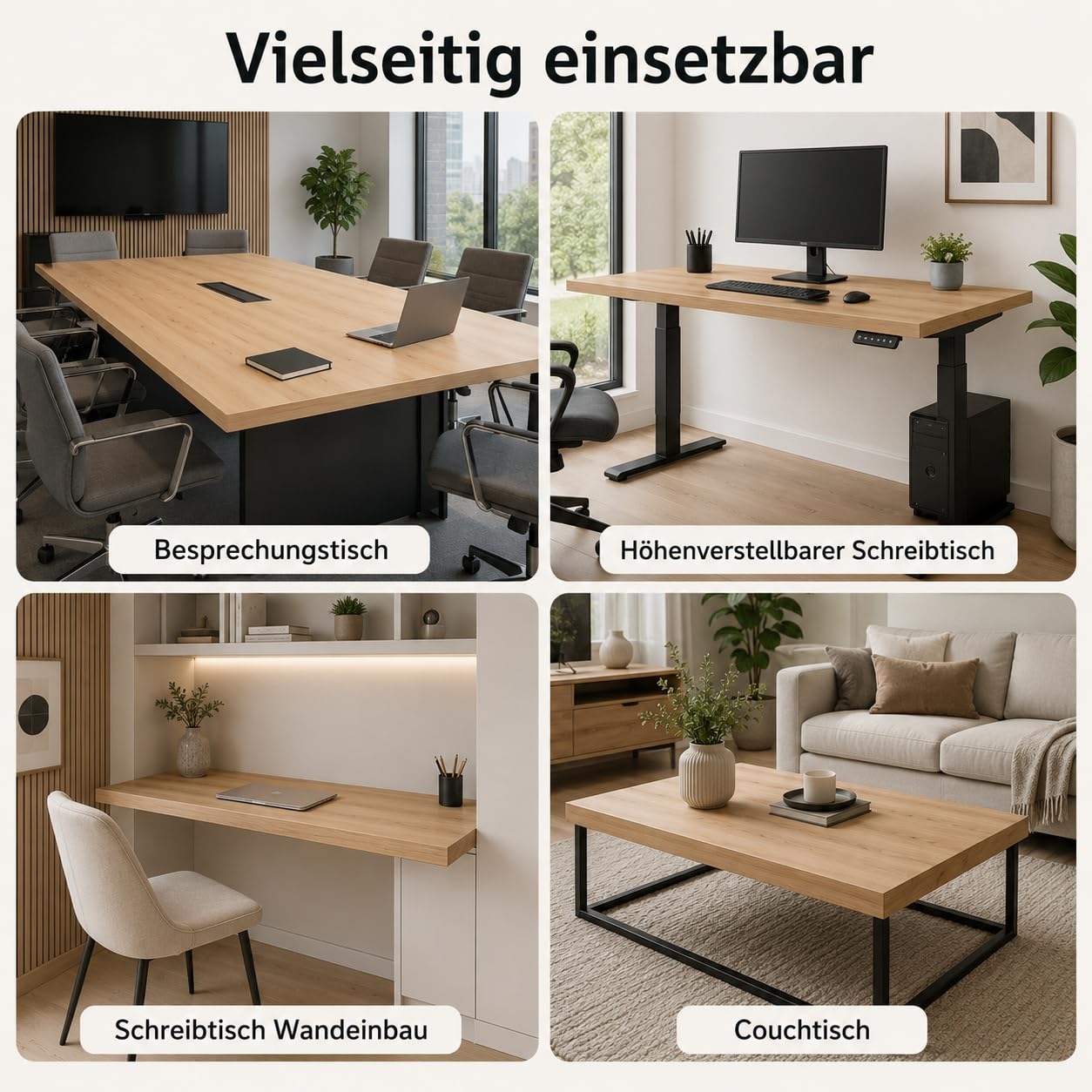 Holzgrusskarten.at Schreibtischplatte nach Maß - Birke - 25 mm Stärke, individueller Zuschnitt, DIY-Schreibtisch aus Holz, Tischplatte, Arbeitsplatte, Werkbankplatte
