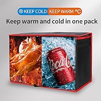 Vista 151 de Bodaon Paquete de 1 bolsas de compras reutilizables aisladas, bolsa enfriadora de picnic XL con cremallera superior para frío, bolsa aislada