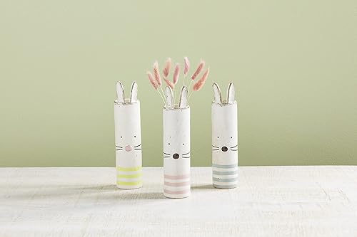 Miniatura 2 de Mud Pie Jarrón de conejo de Pascua, azul, 7.0 x 2.0in de diámetro