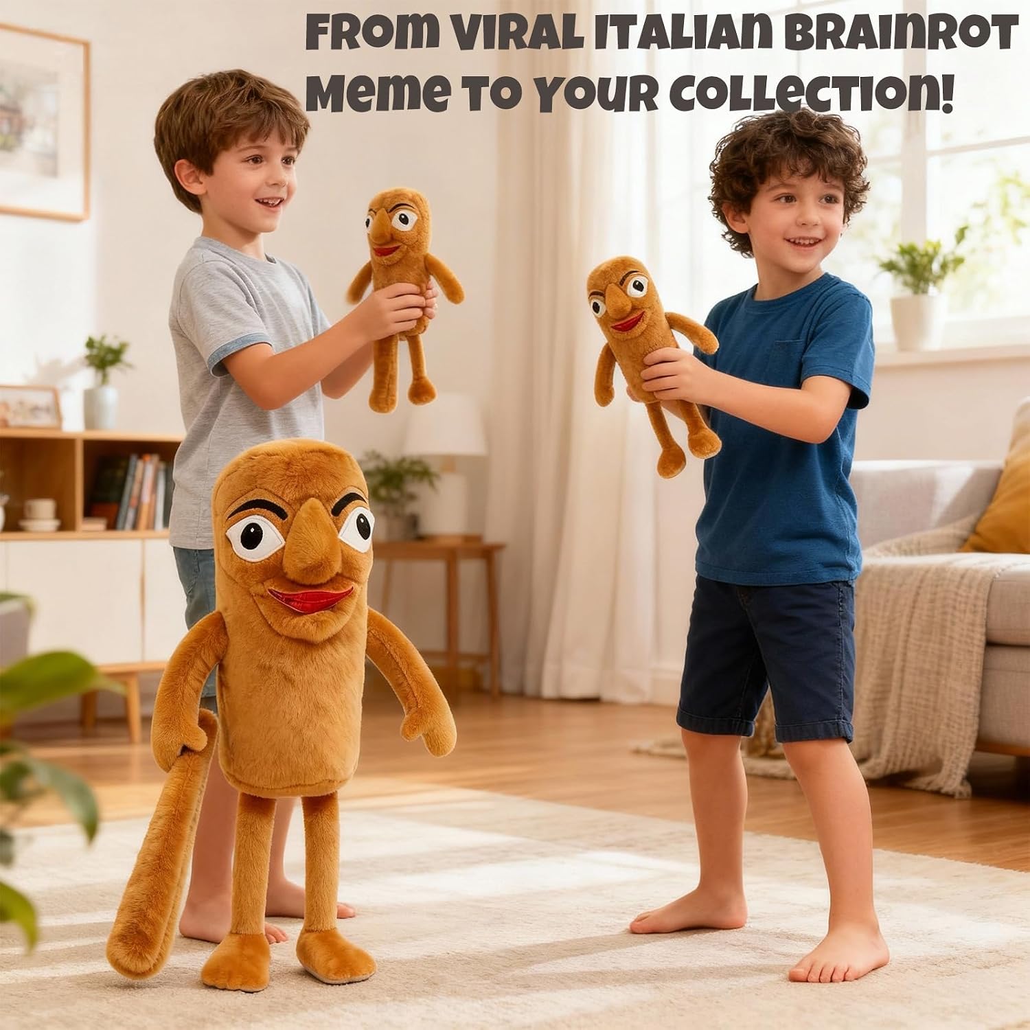 Italian Brainrot Plush 12“ - Tung Tung Sahur Plush, Steal a Brainrot Gift image 4