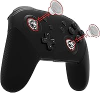 Vista 4 de eXtremeRate Clear ThumbsGear - Palancas ergonómicas intercambiables para Nintendo Switch Pro Controller - 3 alturas abovedadas y cóncavas