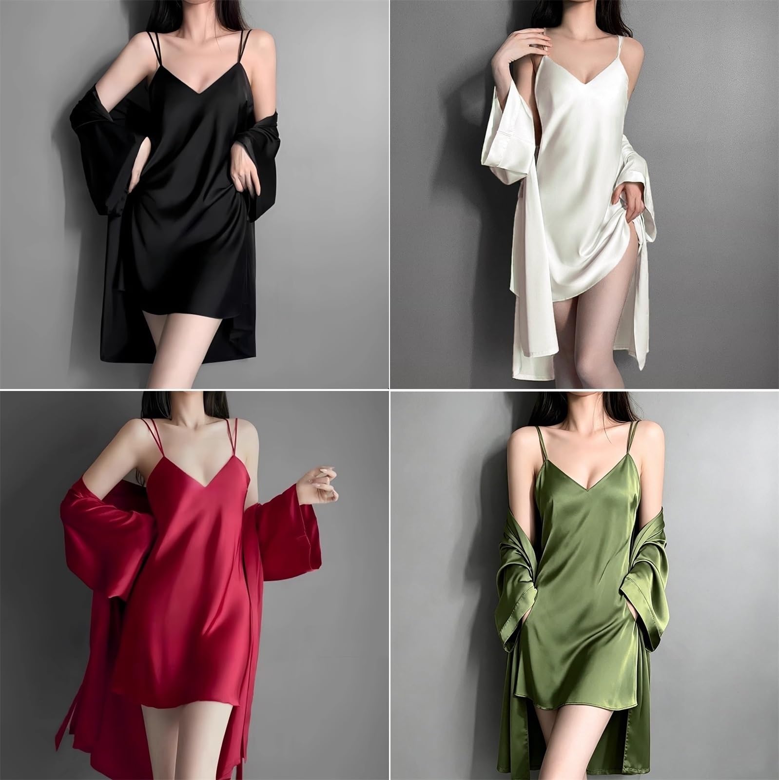 Koszulka Lodowy Jedwab V-Neck Krzyż Plecy Padded Satyna