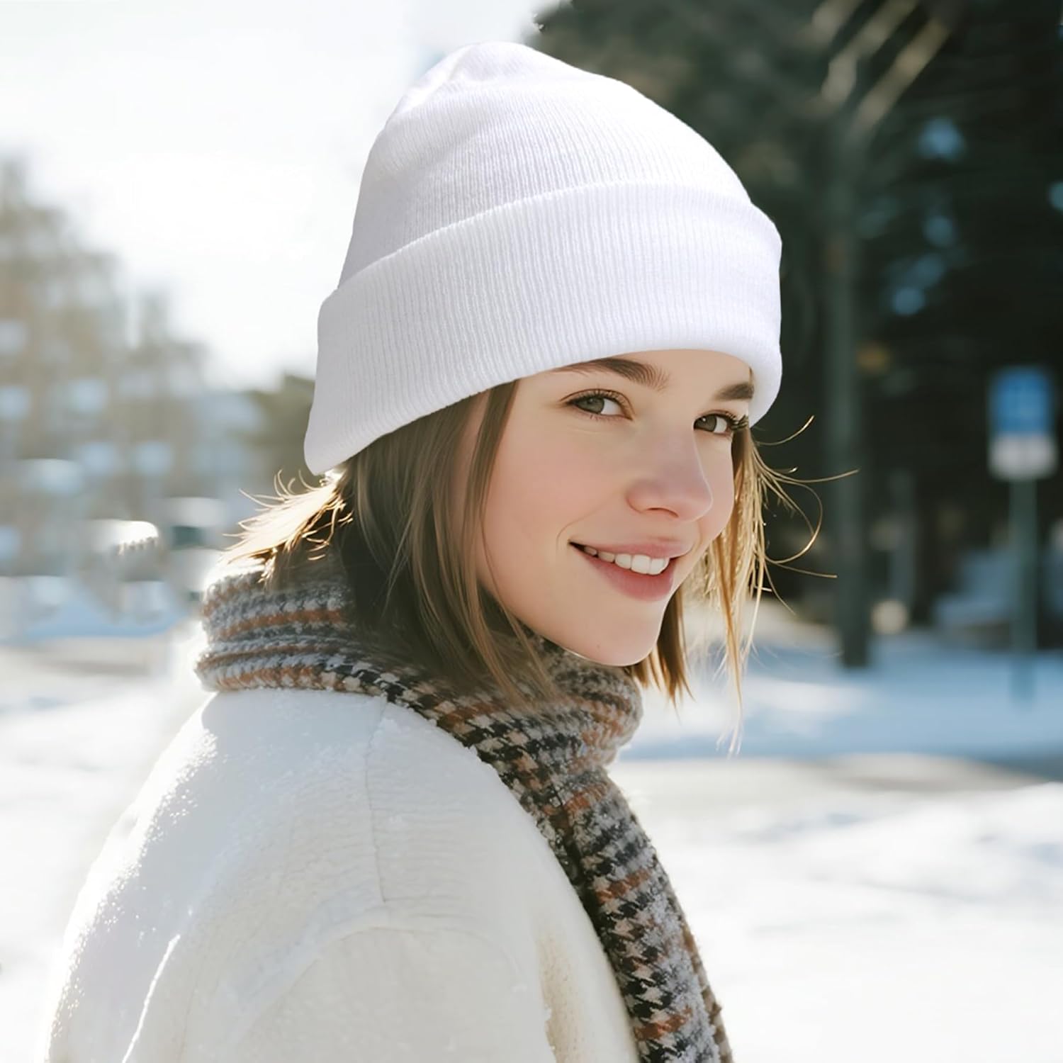 PFFY Unisex Beanie Hats for Men Women Knit Winter Beanies - Image 4