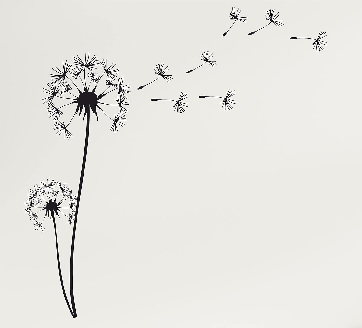 DEKADRON Metal Wall Decor, Pusteblume, Home Living Room Decor, Wall Sign, Metal Wall Art, Interior Decoration, Indoor Outdoor Hangings (31x75cm)