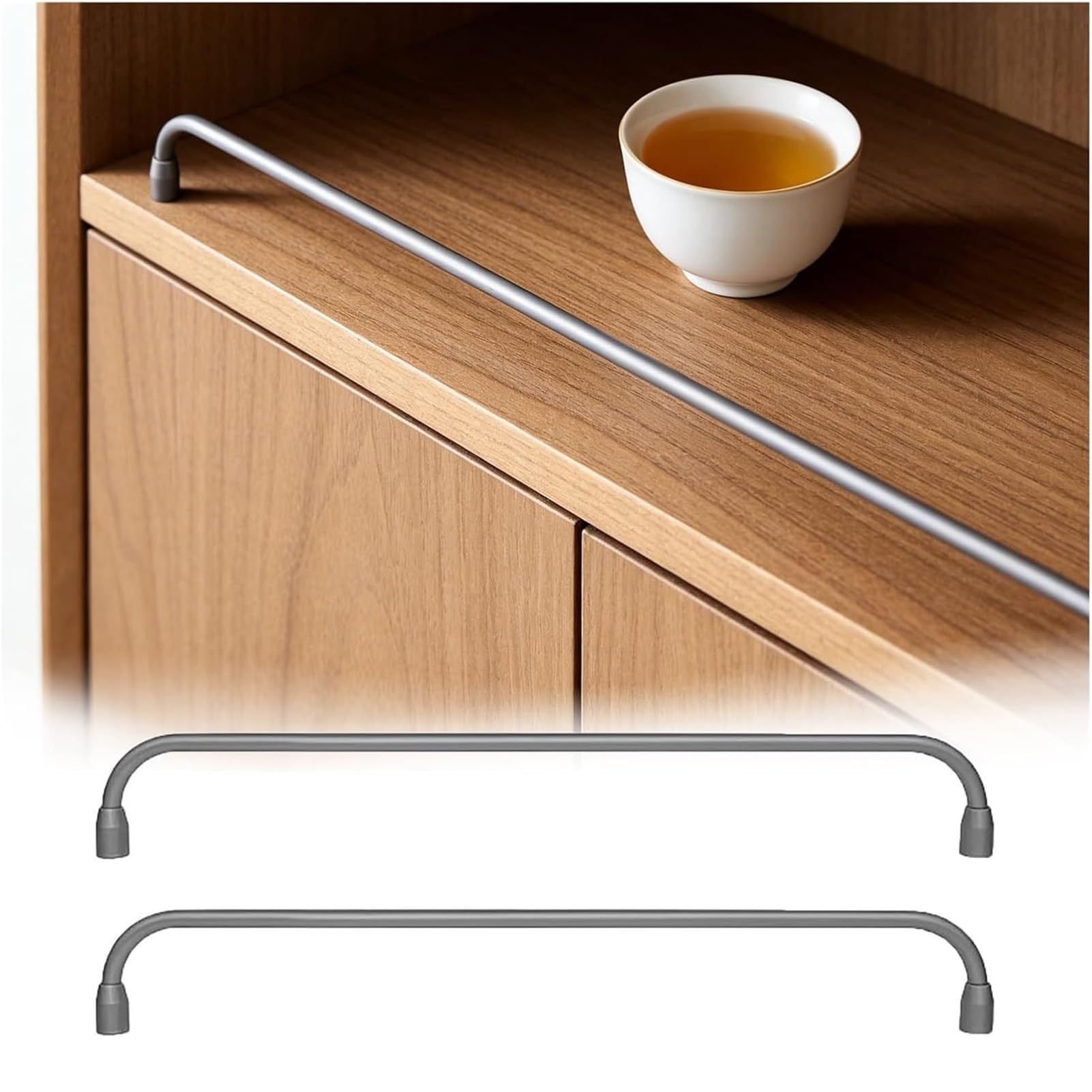 Barre protection pour étagère bois : rangement cuisine