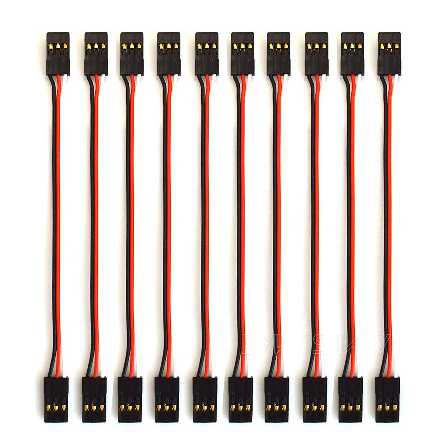 Cables de conexión para servo de 100 mm con terminales macho a macho en pack de 10 6
