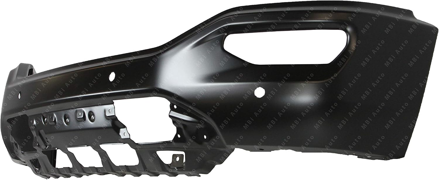 BUMPERS THAT DELIVER - Primered, Steel Front Bumper Face Bar Compatible with 2016 2017 2018 GMC Sierra 1500 w/Park Assist 16 17 18, GM1002864
