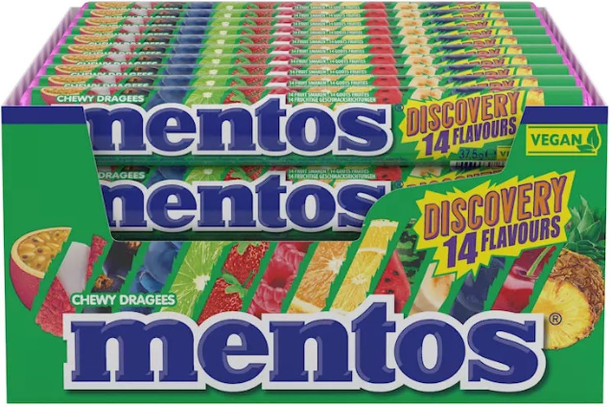 Mentos Discovery 14 different Fruit Flavours I 40 rolls x 1.32 ounce