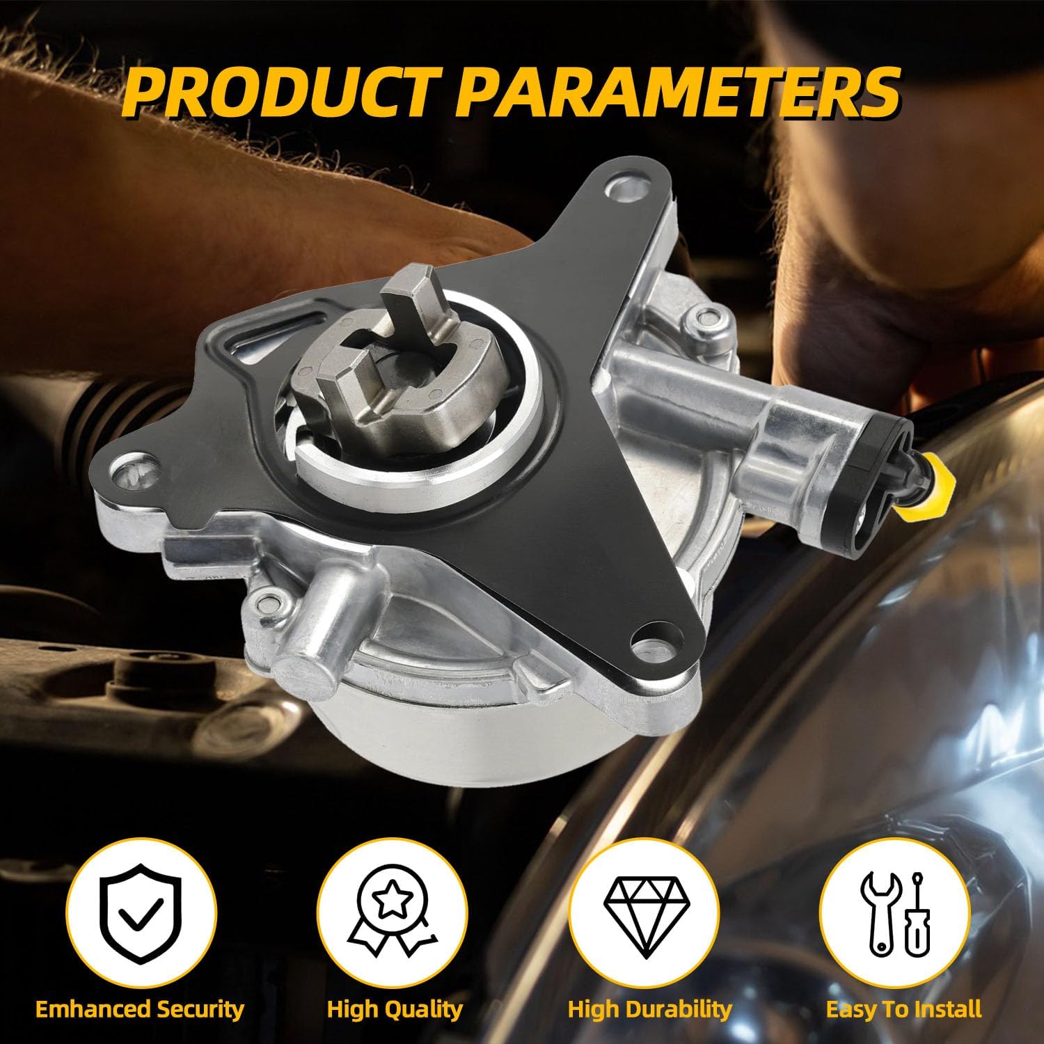 4892641AC Brake Vacuum Pump Compatible with Dodge Dart 2013-2016 L4 1.4L,for Fiat 500 500L 500X 2012-2019,for Jeep Renegade 2015-2018 L4 1.4L,Replace VCP147,4892641AA