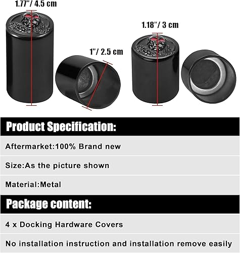 Miniatura 3 de Kit de cubierta de acoplamiento trasero de calavera 3D de 4 puntos para Harley Touring Electra Glide Road King Street Glide 2009-2023 Accesorios de