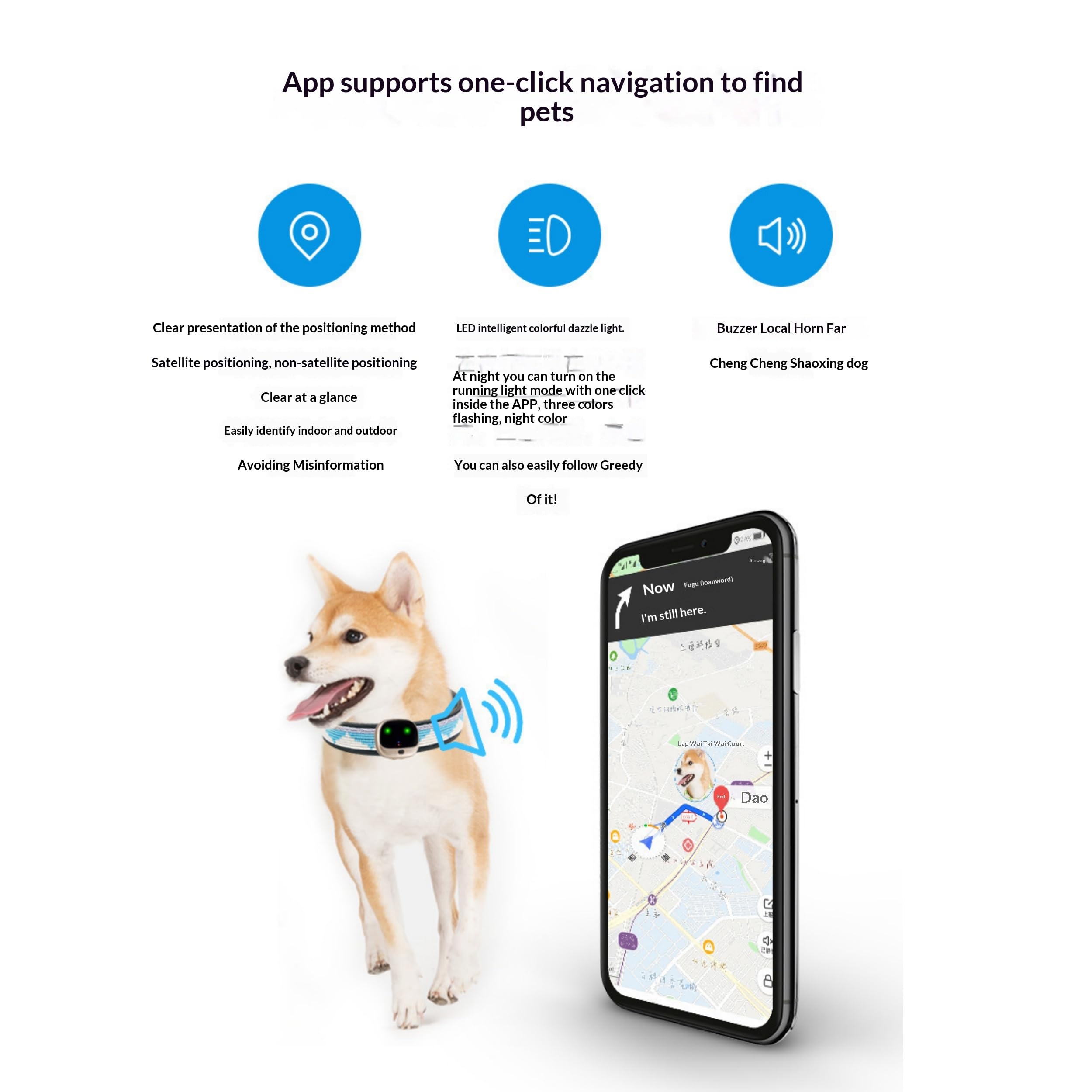 Clôture GPS sans fil et collier de suivi pour animal domestique, système de confinement rechargeable et étanche, avec moniteur vocal/alarme de batterie faible, pour chiens de petite et moyenne taille