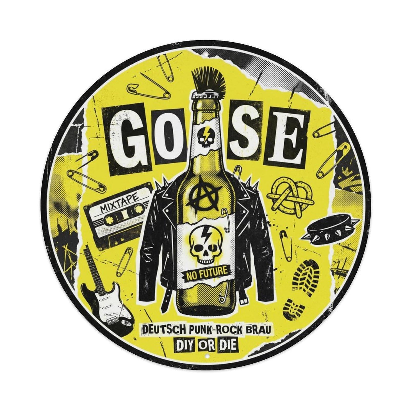 Gose Sour Beer Malt Hops German Vintage Strong Brew Metal Tin Sign