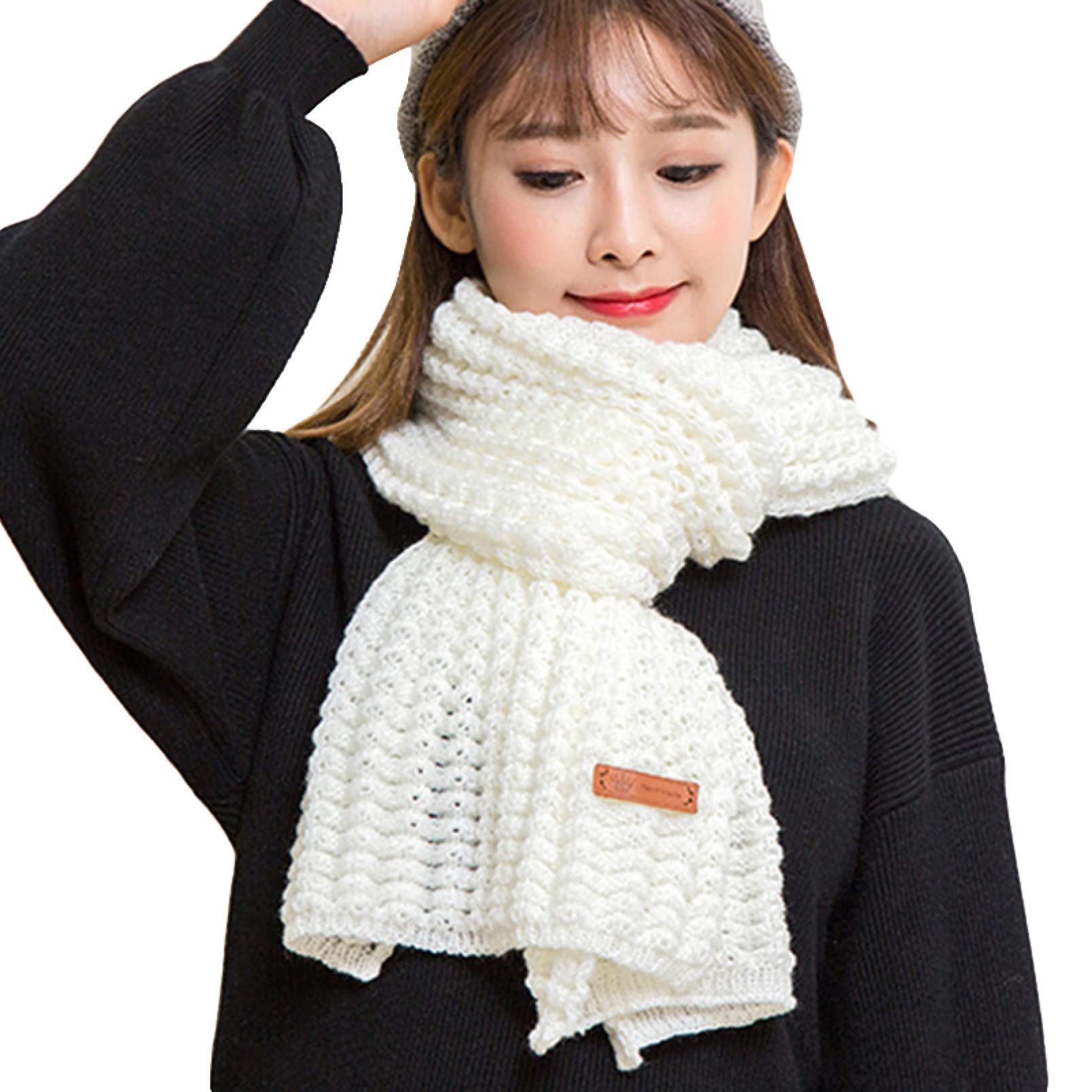 Amazon | [JUIN] マフラー レディース ニット ニットマフラー 大判