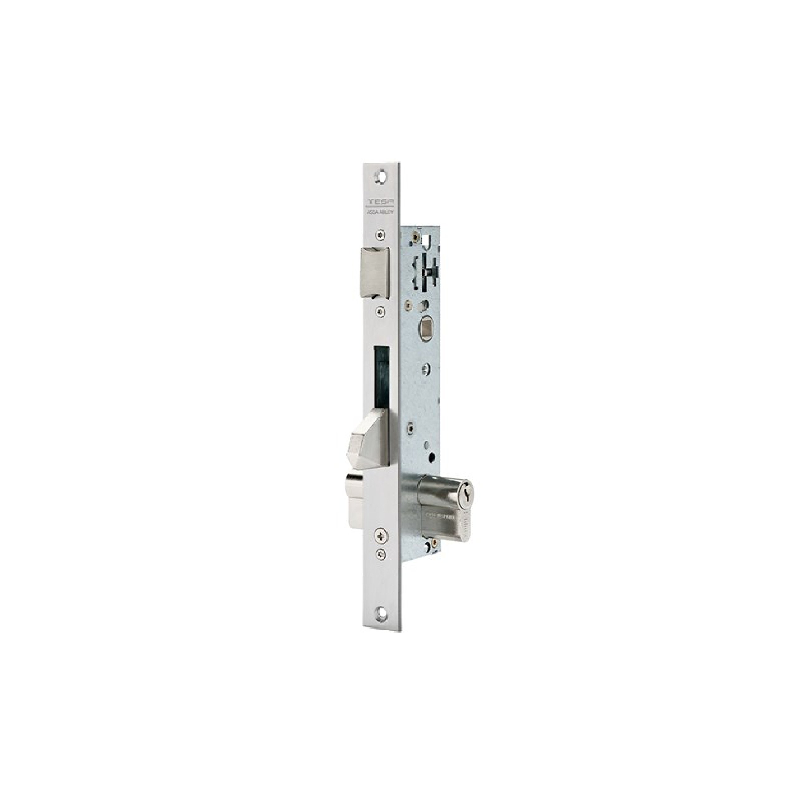 Tesa Assa Abloy 2210E203AI Cerradura Monopunto De Palanca Deslizante Para Perfiles Metálicos Para Perfiles Metálicos Inoxidable Entrada 20 mm 2210E