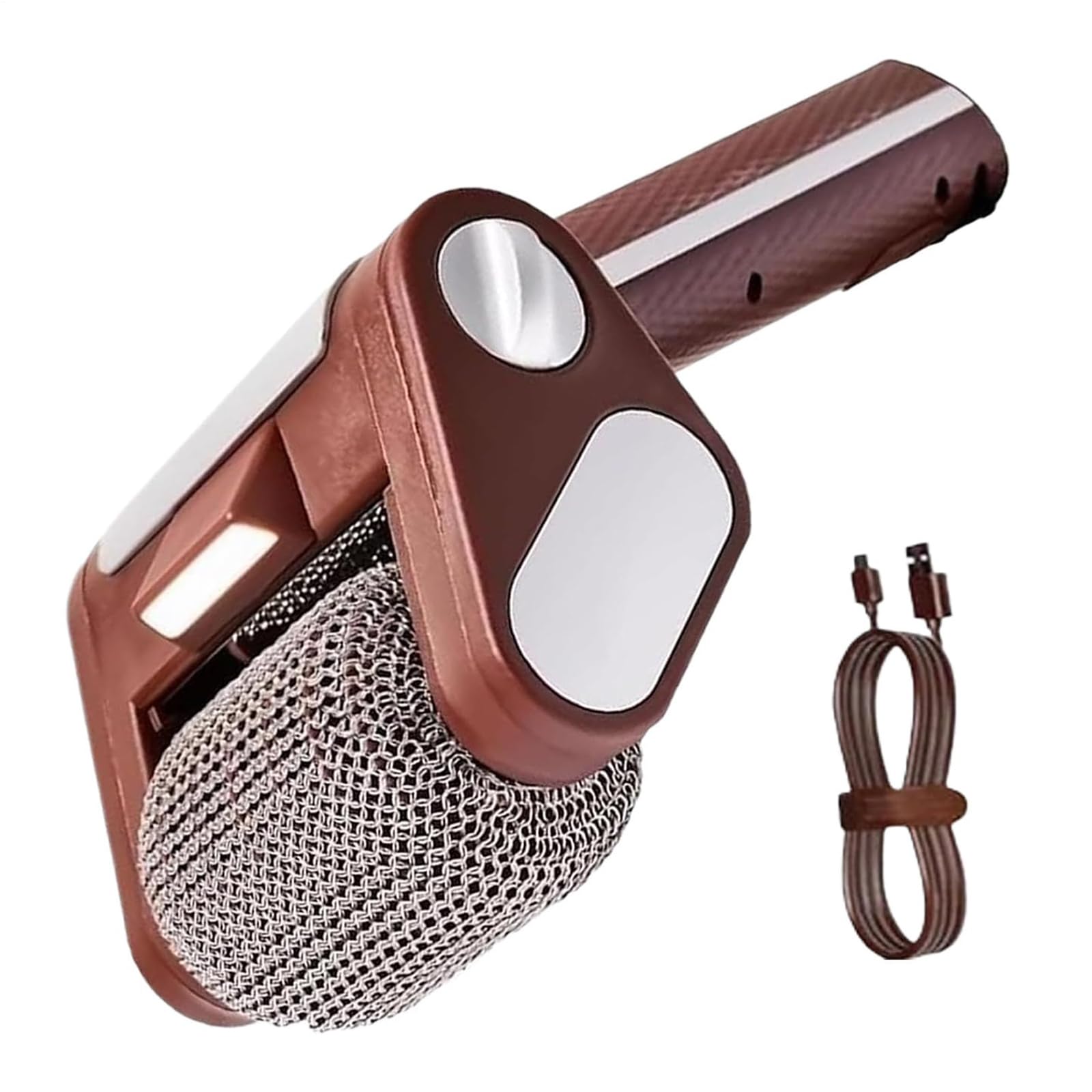 Cepillo limpiador eléctrico de parrilla, recargable con cabezal giratorio y luces LED, ideal para barbacoa, cocina y limpieza al aire libre, eliminación de suciedad y grasa sin esfuerzo