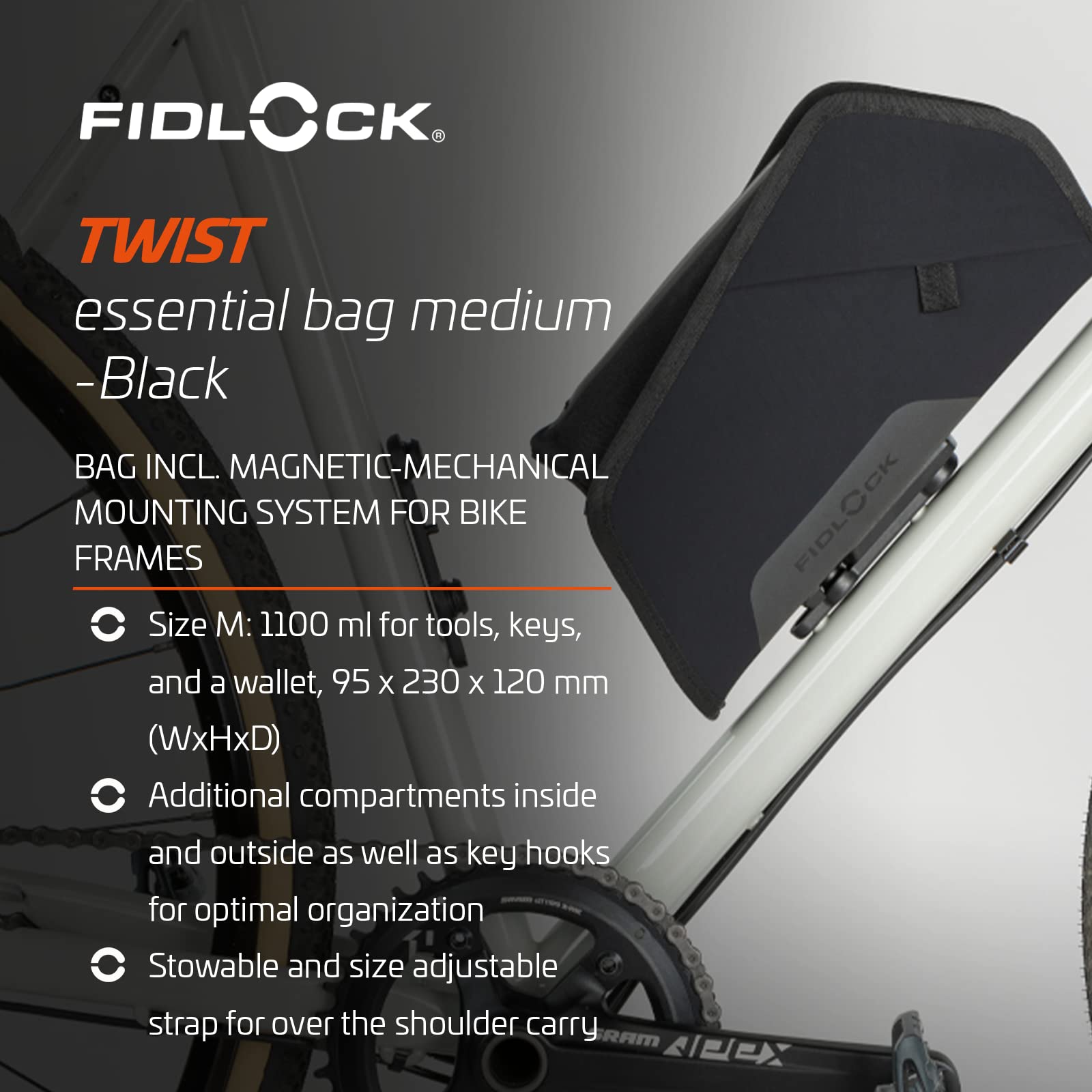 Amazon.com: FIDLOCK Twist Essential Bag with Bike Base | Optimized