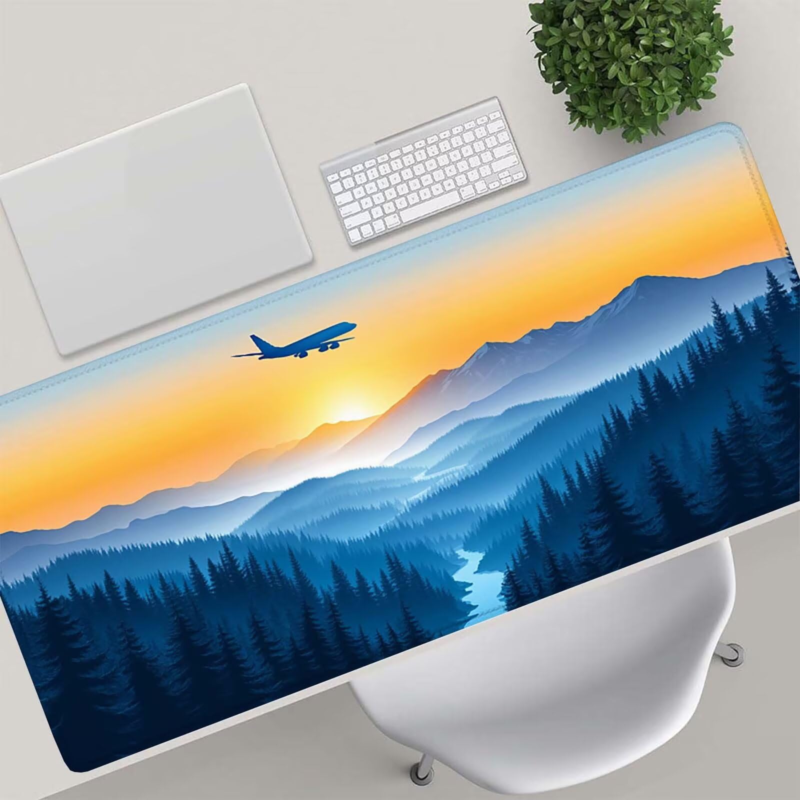 Tappetino Mouse Gaming, 1200x600mm Tappetino Mouse XXL arancione 0c0-129 | Mouse Pad Grande, Ottimizzato per i Sensori da Gioco, Migliora Precisione e Velocità, per Mac e PC, paesaggio