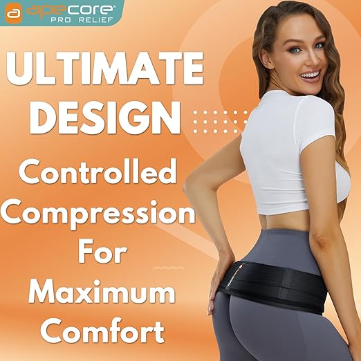 Faja Sacroilíaca SI Ajustable APECORE Negro Talla XL Alivio Dolor miniatura 6
