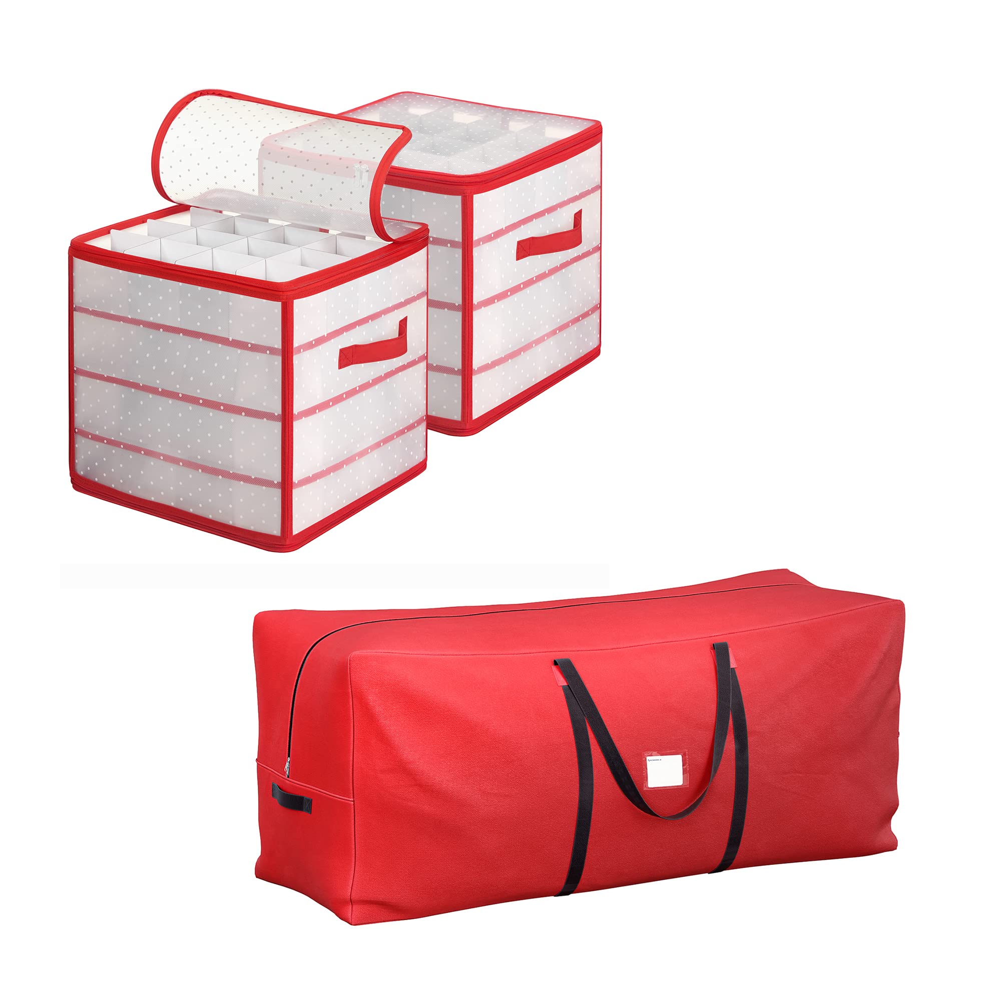 SONGMICS Ornament Storage Boxes & Tree Storage Bag Bundle