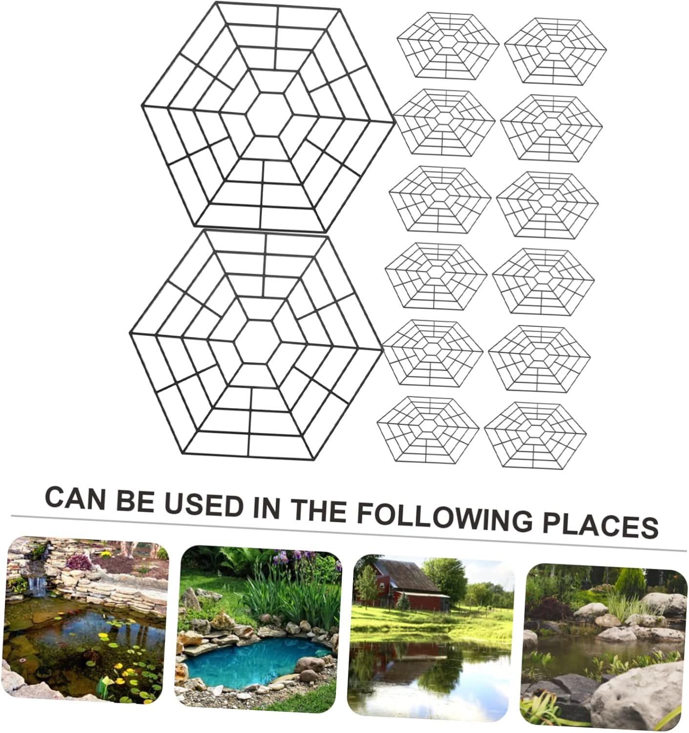 30pcs Fish Guard Protector Floating Net for Ponds Durable Plastic Protective Cover Lightweight Design Safeguards Fish from Predators for Outdoor Use