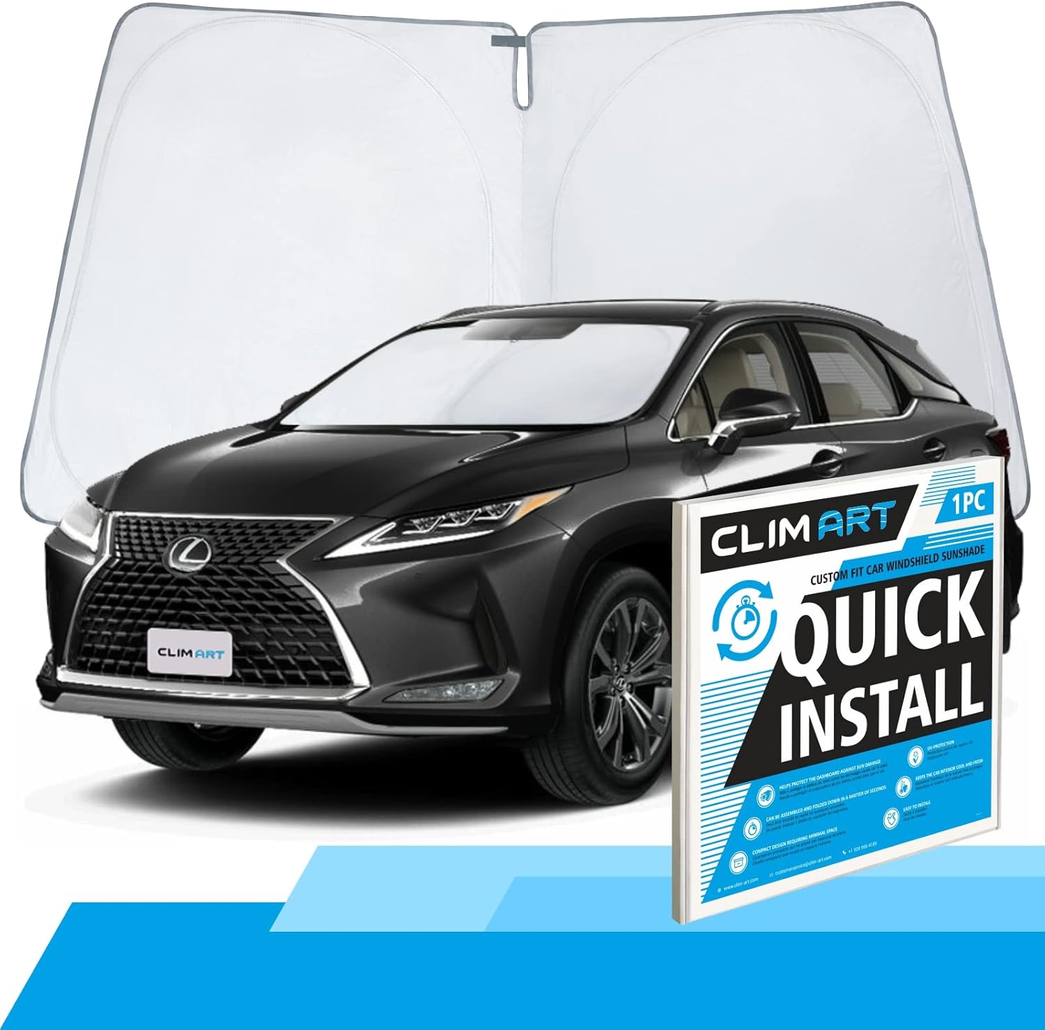 CLIM ART Windshield Sun Shade for Lexus RX 20162022