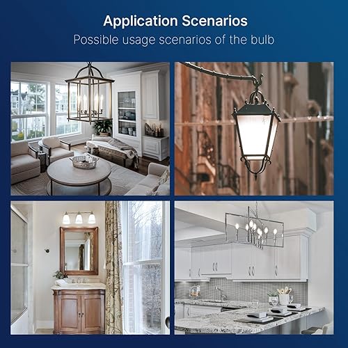 Miniatura 7 de FLSNT Bombillas LED equivalentes a 100 W, base E26, bombillas LED regulables de luz diurna de 5000 K, 800 lm, paquete de 6