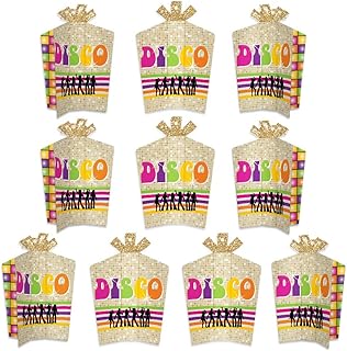 Big Dot of Happiness 70â€™s Disco - Table Decorations - 1970s Disco Fever Party Fold and Flare Centerpieces - 10 Count