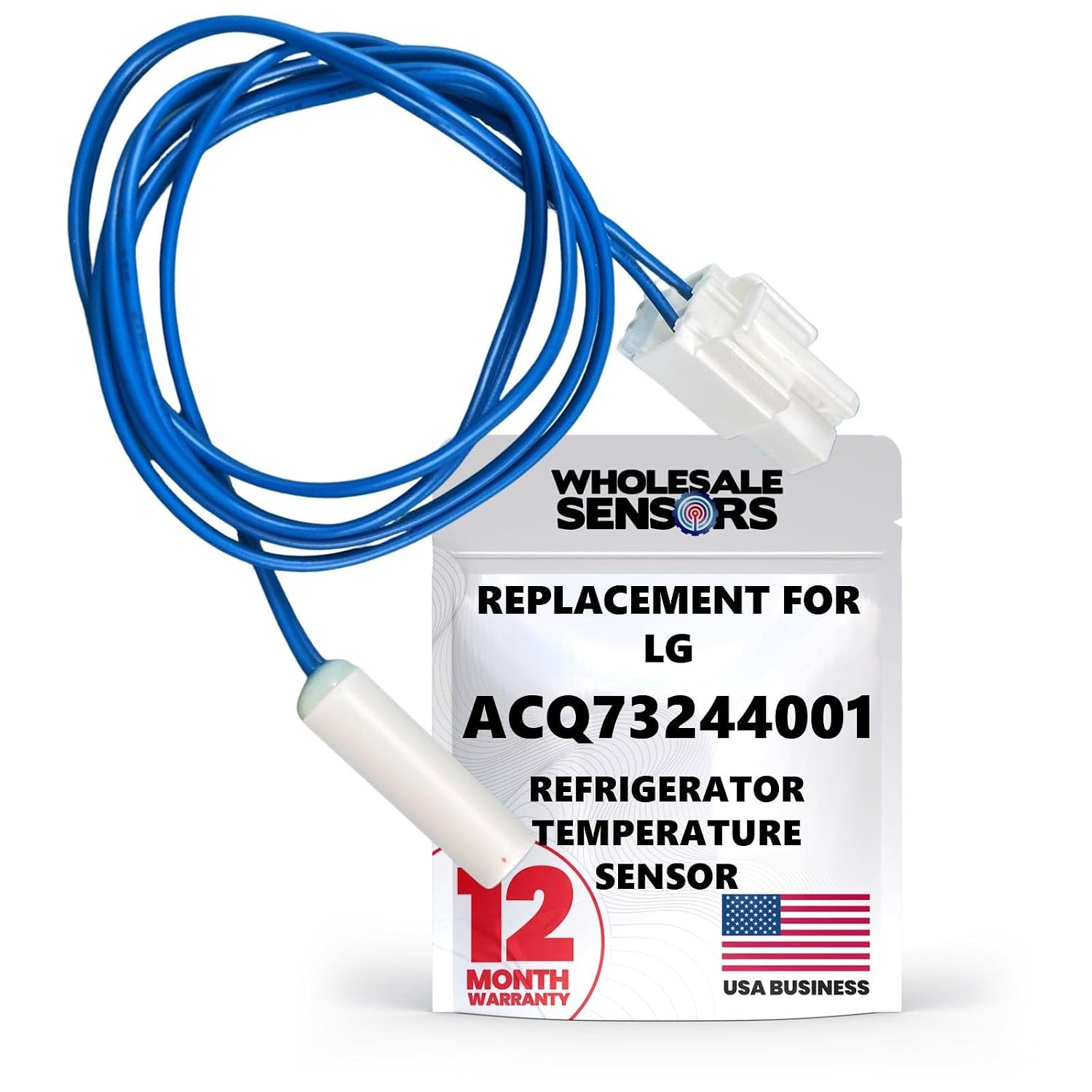 Replacement for LG ACQ73244001 Temperature Sensor | 12-Month Warranty, USA Business, Direct Replacement