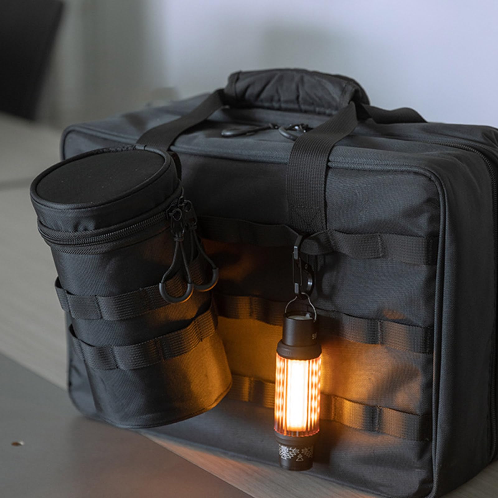 Strapazierfähige, dreilagige Bierglas-Tasche, wasserabweisende Konstruktion für Wanderrucksäcke, Tassenaufsätze, Tassen-Aufbewahrungstasche