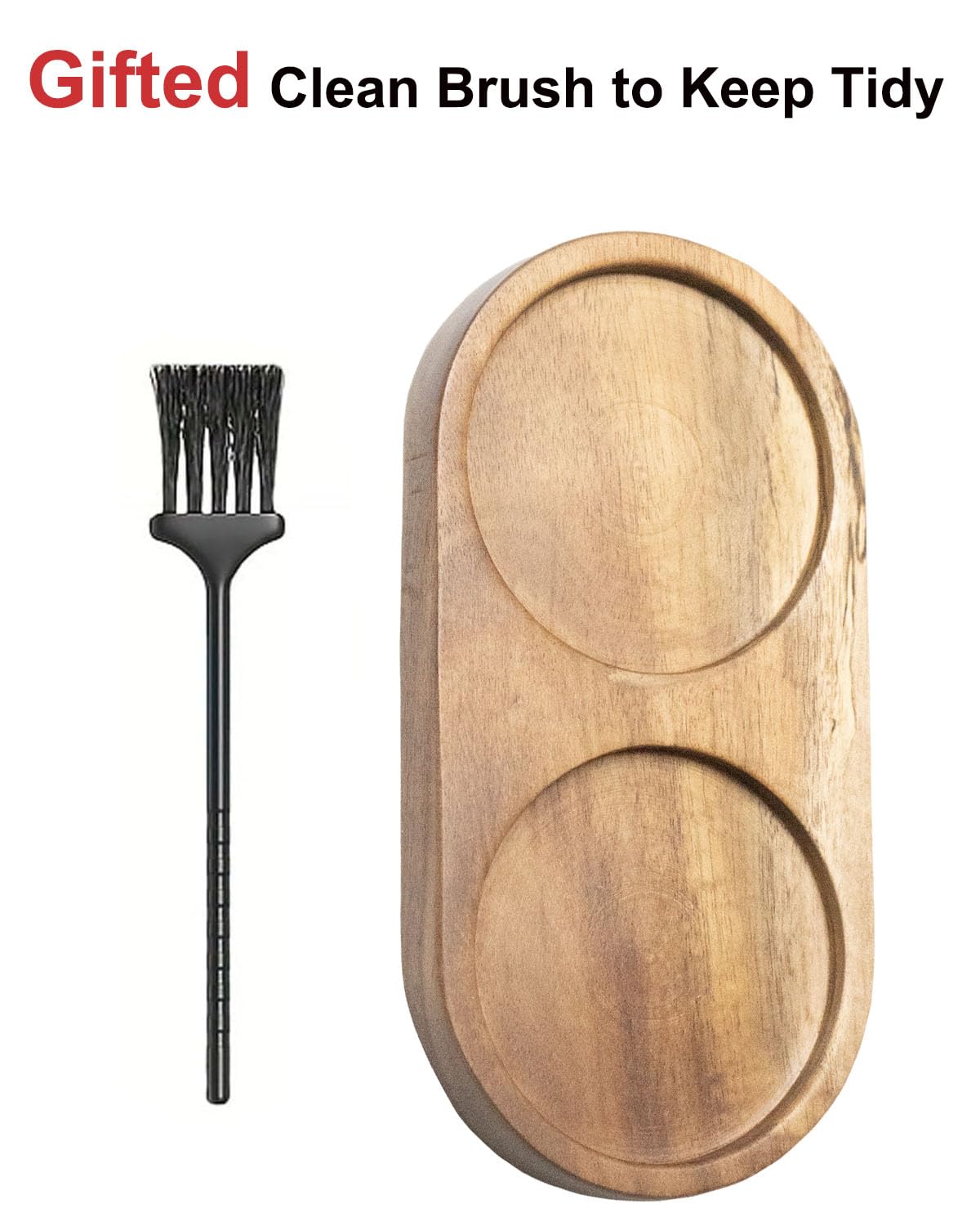 Molinillo de sal y pimienta, soporte para molinillo de pimienta de color retro más grande, compatible con todos los molinos de pimienta de madera 5