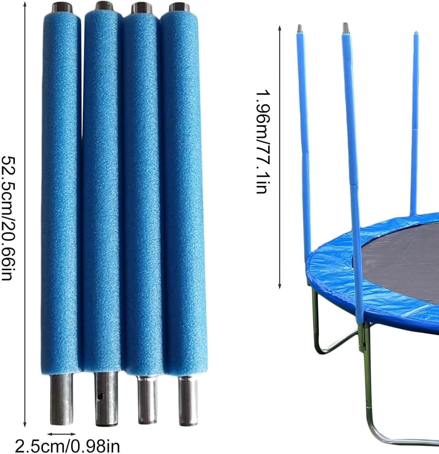 Trampoline Pole Covers, Diameter Trampoline Replacement Poles, Trampolines Pole Foam Sleeve Protective Trampolines Accessories for Safe Protection