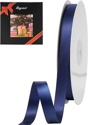 Miniatura 27 de LIUYAXI Cinta de satén roja de doble cara, 1/4 pulgadas x 50 yardas continuas, cintas finas perfectas para envolver regalos, tarjetas de invitación