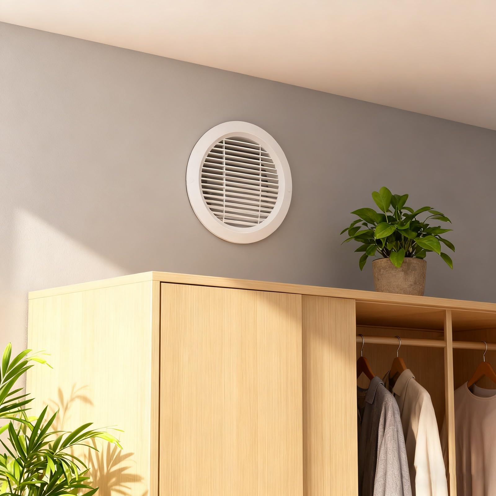 Griglia di Ventilazione per Soffitto/Parete, Copertura Rotonda per Soffitto/Copertura Fori Accesso, Coperchio Condotto Aria Condizionata(300mm/12in)