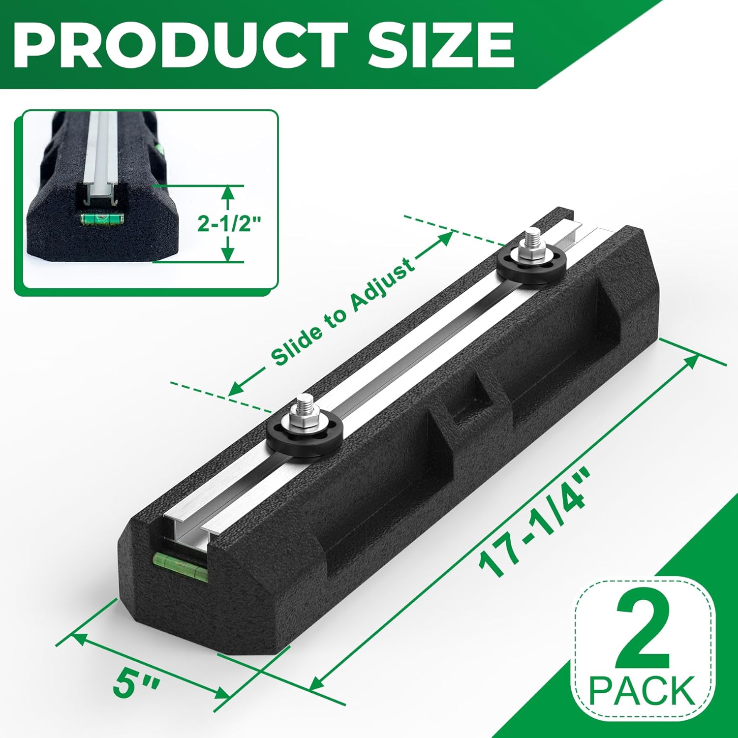 Forestchill Rubber Floor Mount Base Kit for Mini Split Air Conditioner Condenser, 2 Pack Mini Split Anti Vibration Mounting Bracket, Fits 9,000 to 36,000 BTU, Up to 1100 lbs