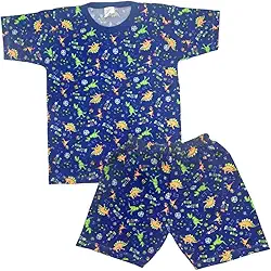Pijama Infantil Menino a Juvenil de 1-16 anos - Conjunto Camiseta e Bermuda - MM Verão Masculino
