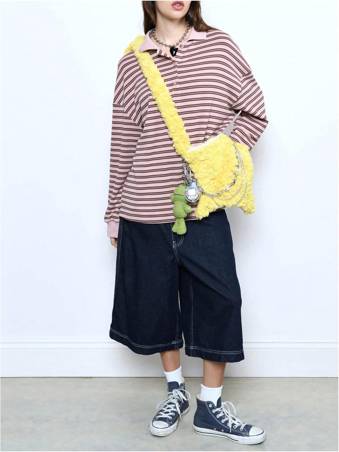 Milumia Women's Striped Long Sleeve Shirt Oversized Collared Preppy Shirts Pullovers Top - Image 3