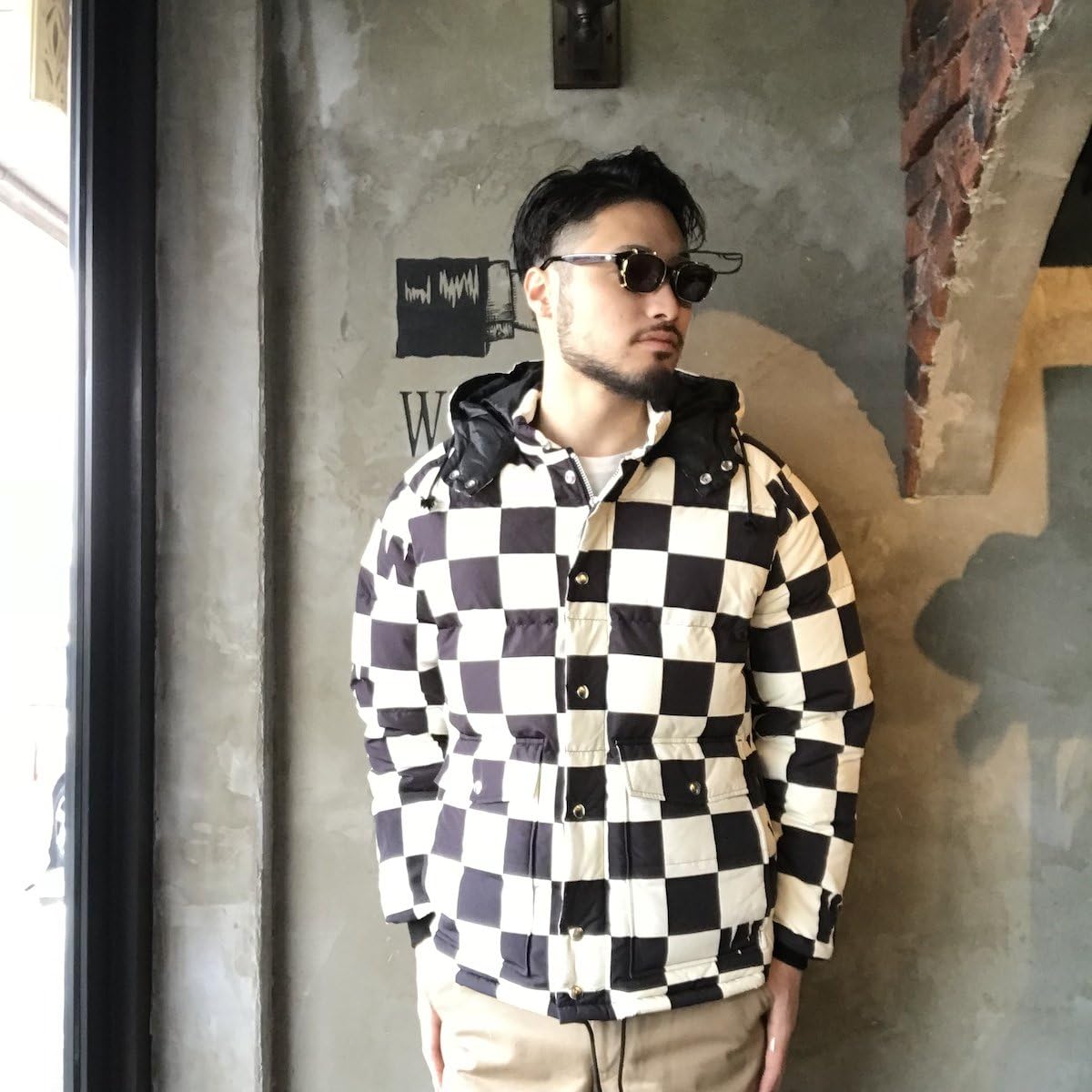 WEIRDO/ウィアード チェッカー ダウン ジャケットWRD-17-AW-06