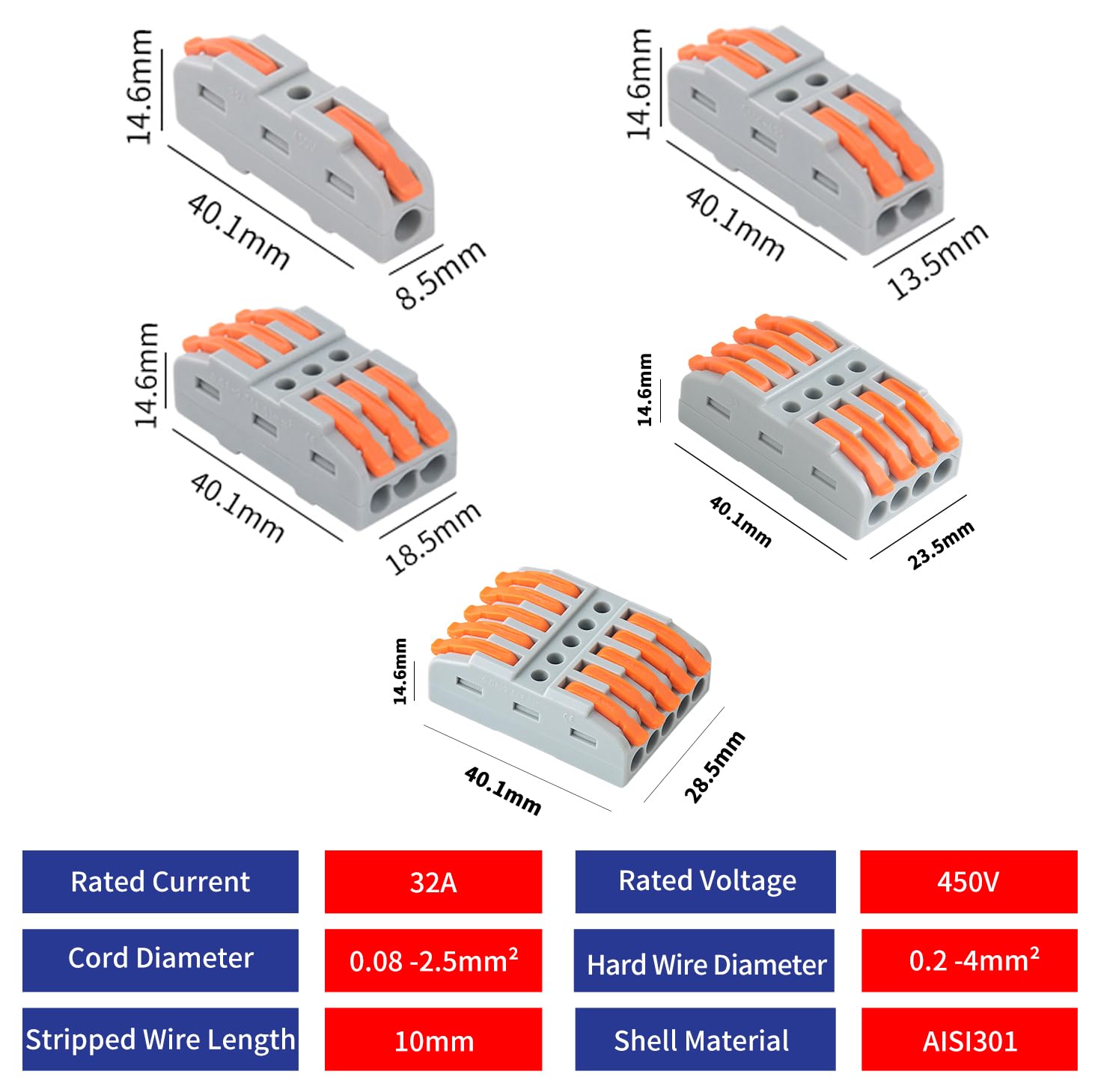 50Pcs CMK 42 Quick Splicing Multiplex Lever Wire Connector Compact Conductor Home Terminal Blocks LED Light(CMK-423(3 in 3 Out))